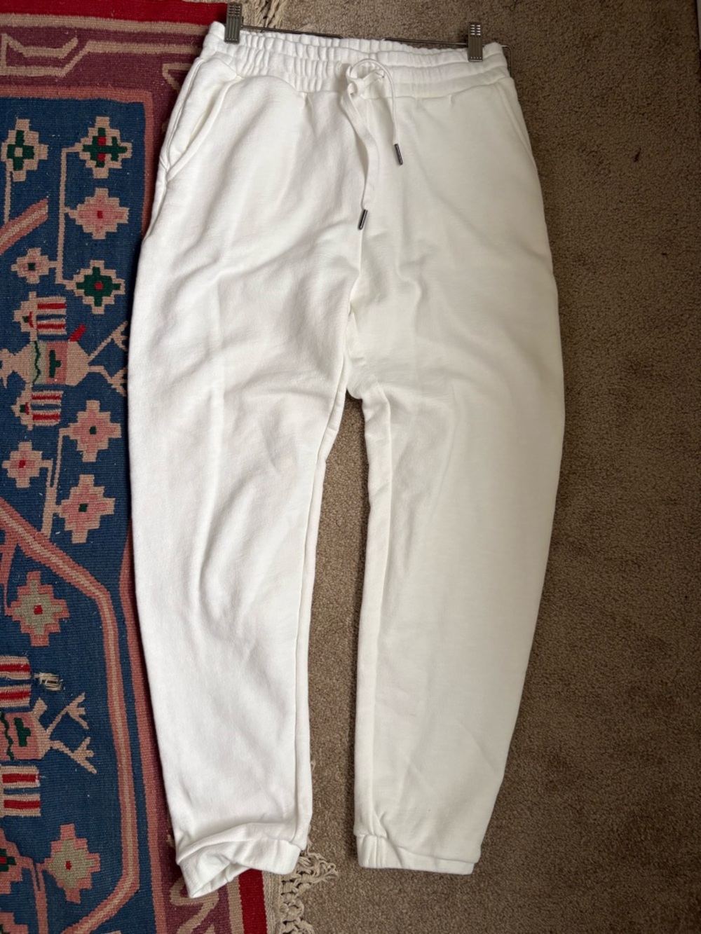 Sweaty Betty White Elastic-Waist Drawstring Joggers US size 4-6